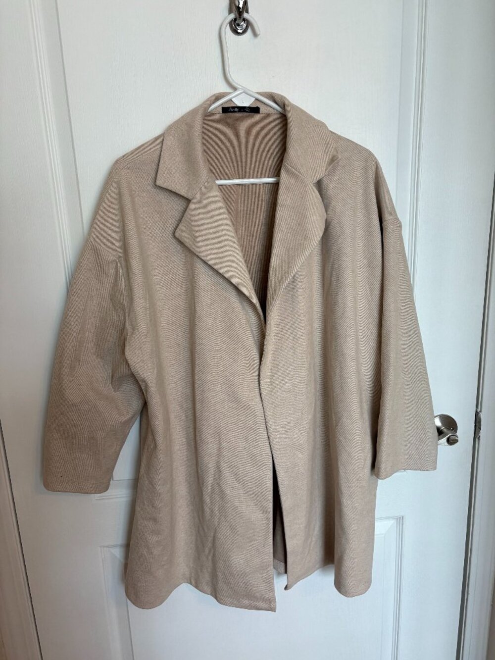 Famulily XXL Khaki Oversized Coatigan Blazer Open Front Long Cardigan